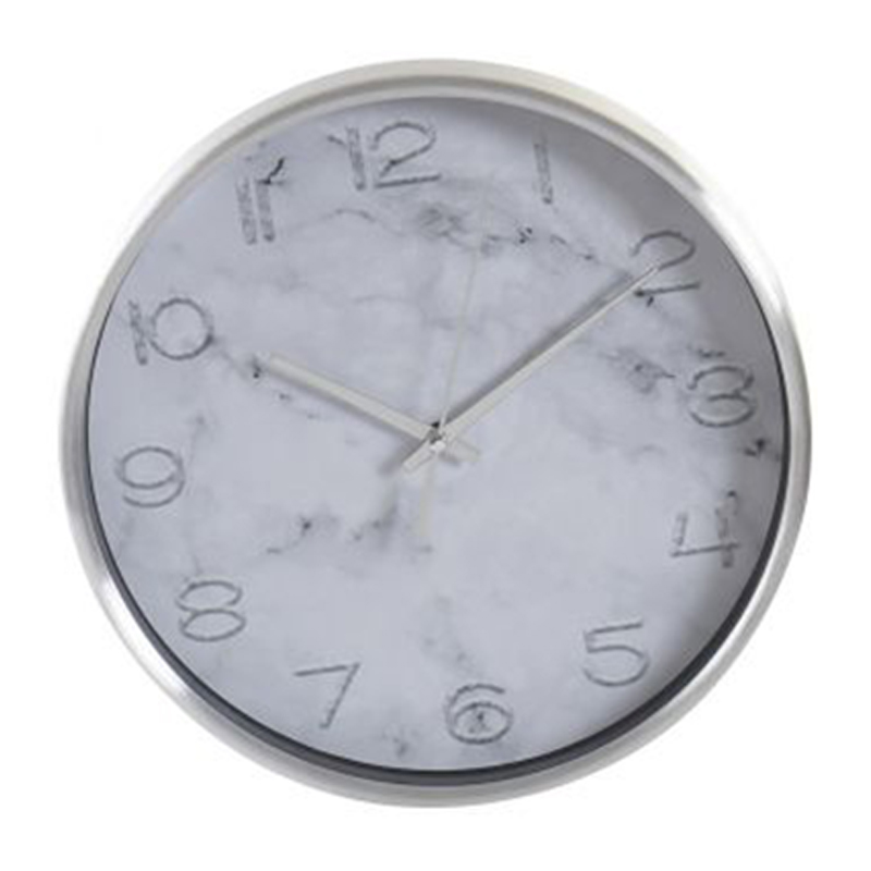 Wall Clock White Marble Contemp Interiors Malta