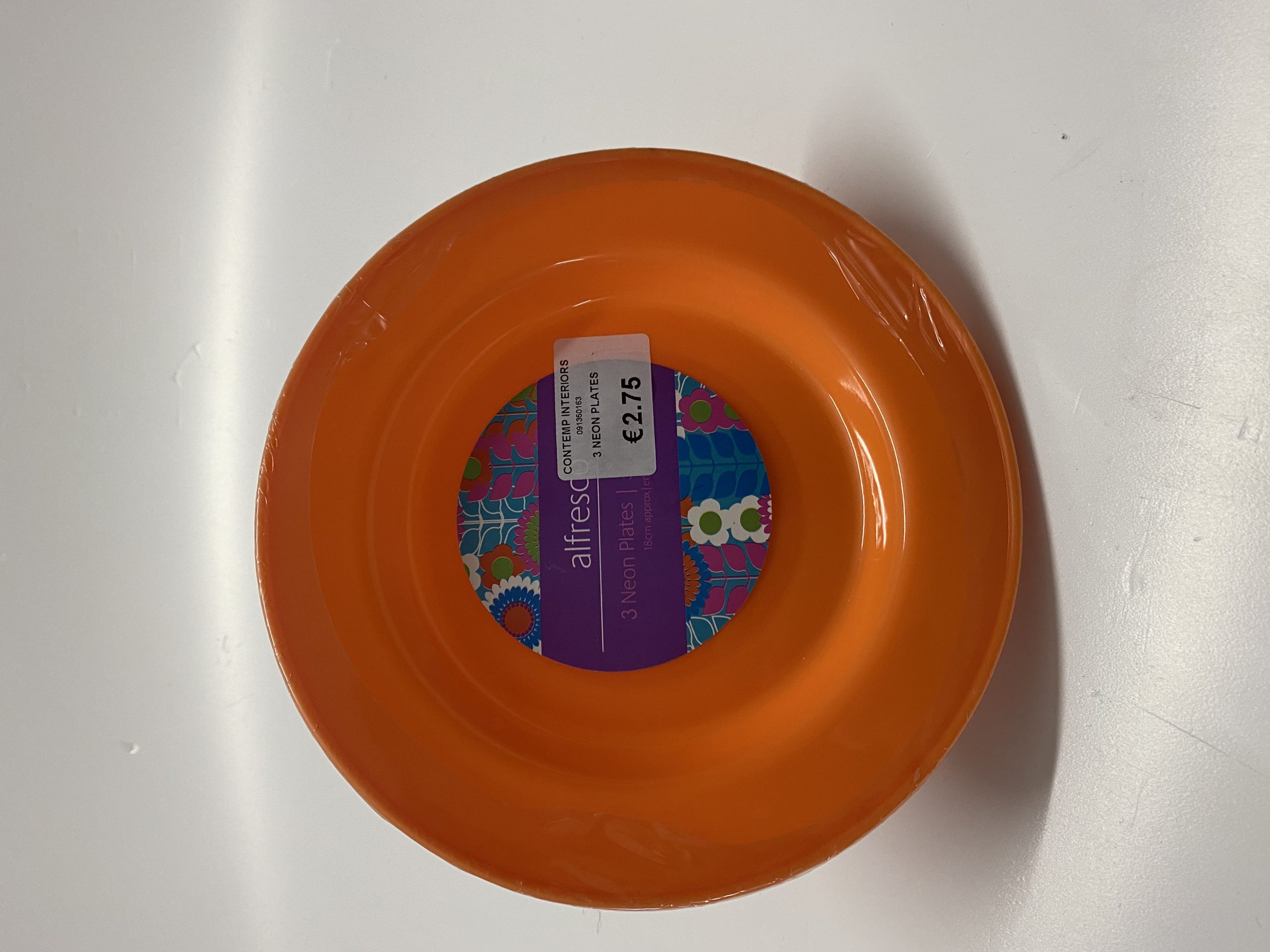 3PCS Set Neon Orange Plates – Contemp Interiors Malta