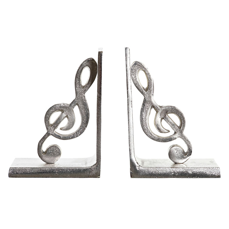Bookend Set 2 Aluminium Musical Note Contemp Interiors Malta