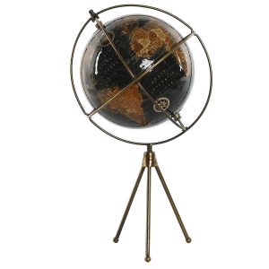 Aluminium & Globe in Black Vintage