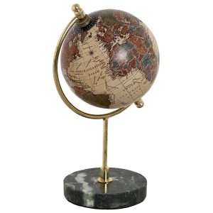 Beige PVC & Marble Globe Vintage Style