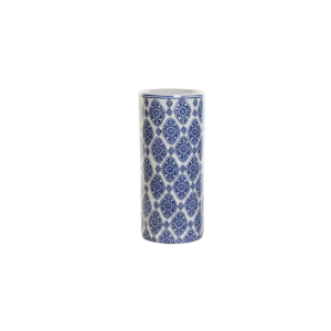 Porcelain Umbrella Stand White & Blue