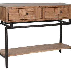 Console Table Acacia & Metal Natural