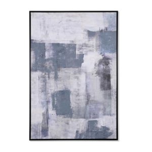 COMING SOON- Abstract Framed Canvas Wall Art Blue & Grey