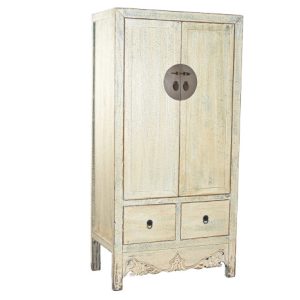 Spruce & Metal Closet Lacquered Two-Tone