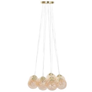 COMING SOON-Golden Glass Ball Ceiling Lamp 13 Light